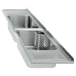 KWC utility sink with two basins KWC 2200 × 357 × 550 mm