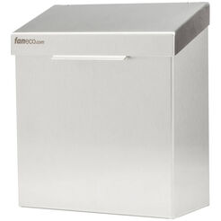 Faneco LUNA 4.2 liter hanging trash can in matte steel.