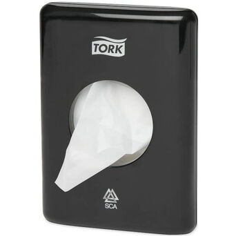 Dispenser sanitary towel bag Tork black