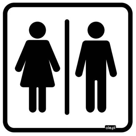 Oznaczenie toalet - WC damsko-męskie