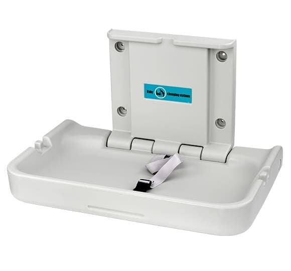 Wall-mounted foldable changing table for children and infants, gray plastic