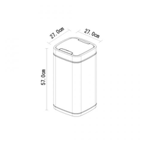 Automatyczny kosz na śmieci stal matowa