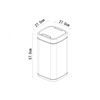 Automatyczny kosz na śmieci stal matowa