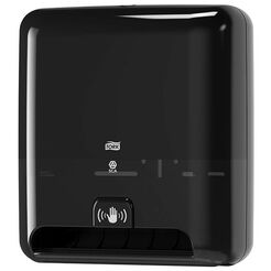 Dispensador automático de toallas de papel en rollo para manos con sensor Tork Matic de plástico negro