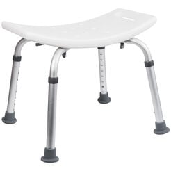 Taburete de ducha Bisk PRO rectangular blanco