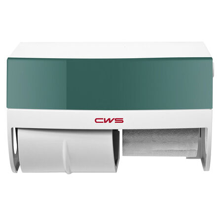 Podajnik na papier toaletowy biało - zielony CWS boco