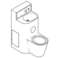 Zestaw sanitarny Franke umywalka + miska WC 