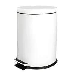 Cubo de basura para baño de 30 litros Faneco acero blanco