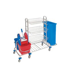 Juego de limpieza: cubos + baldes + soporte con bolsa de residuos Splast