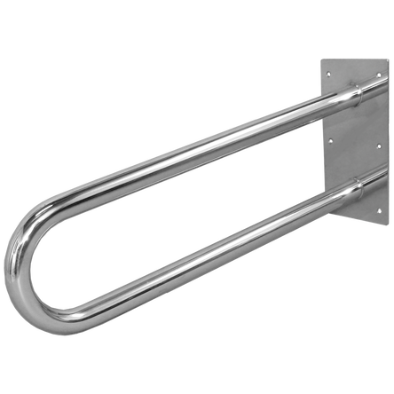 Metalowa polerowana barierka o długości 50 cm do WC dla niepełnosprawnych