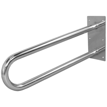 U-shaped grab bar for disabled ⌀ 32 50 cm polished steel