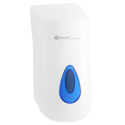 Dispenser na mydlo na stenu s náplňami Merida TOP 0,88 litra plast bielo - modrý