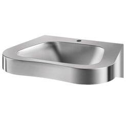 Lavabo de pared para personas con discapacidad con orificio para grifo