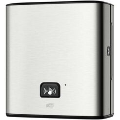 Dispensador automático de toallas de papel en rollo con sensor Tork Matic de acero y plástico negro