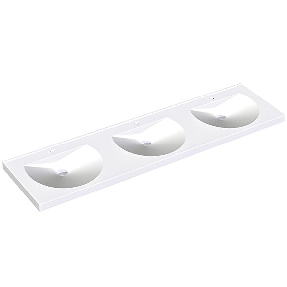 Umyvadlo RONDA ANMW231 se sériovými otvory Franke Miranit bílé