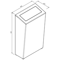 Kosz na śmieci 50 litrów Faneco stal matowa