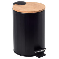 3-liter Trash Can Bisk Rado Bamboo Black