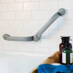 Nástenný úchyt Etac Flex 60 cm šedý s pripevnením