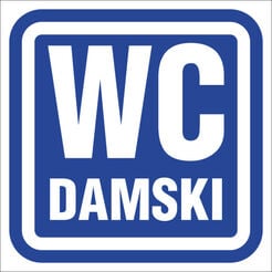 Označenie dámskej toalety 15 × 15 cm