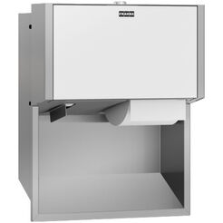 Toilettenpapierhalter 2 Rollen EXOS Franke mattierter Stahl + weißes Glas