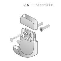Wieszak pojedynczy łazienkowy Bisk