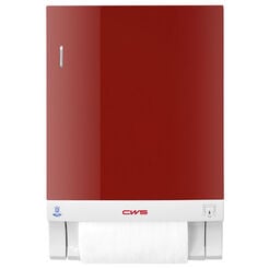 CWS Hygiene Cotton Towel Dispenser, red ABS plastic