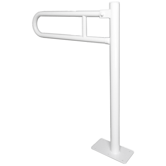 Uchwyt uchylny dla niepełnosprawnych wolnostojący ⌀ 32 60 x 80 cm stal biała