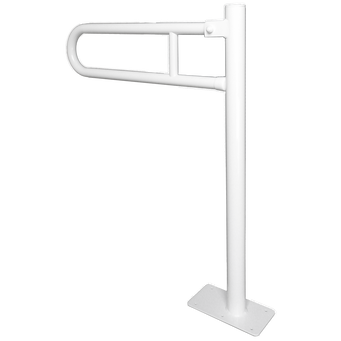 Removable standing handrail for disabled ⌀ 32 800 x 600 mm white steel