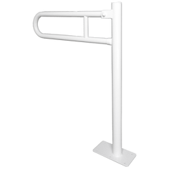 Klappbarer freistehender Haltegriff für Menschen mit Behinderungen, Durchmesser 32, 60 x 80 cm, Faneco, weißer Stahl