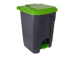 Koš s pedálem 45 litrů plast grafitově - zelený