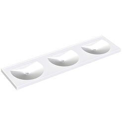 KWC RONDA Miranit wall-mounted sink, white