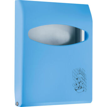 Toilet seat cover dispenser blue