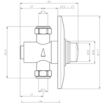 Bateria prysznicowa czasowa podtynkowa Faneco 1/2