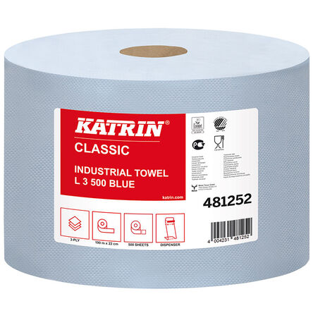 Czyściwo przemysłowe w rolce Katrin Classic Industrial Towel 2 szt. 190 m niebieskie