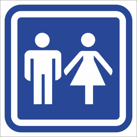 Oznaczenie toalet - WC DAMSKO-MĘSKI