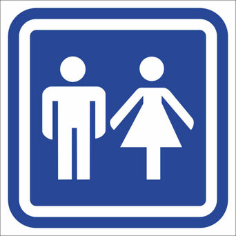 Marking toilets - toilet unisex