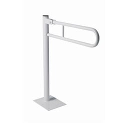 Floor-mounted tilting handle for the disabled ⌀ 25 mm, 60 cm Bisk, white steel