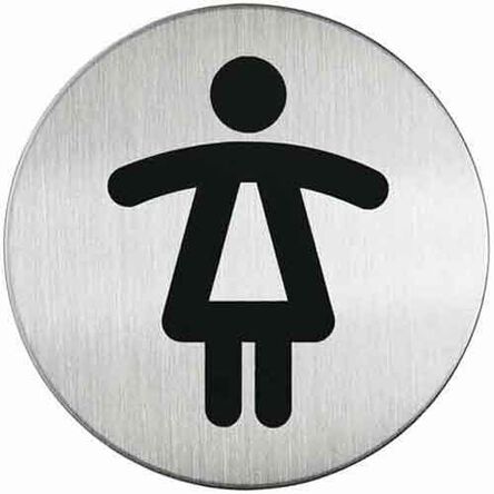 Oznaczenie toalet metalowe okrągłe - WC DAMSKI