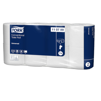 Tork Universal toilet paper 8 rolls 2 layers 30 m diameter 10.3 cm white recycled paper