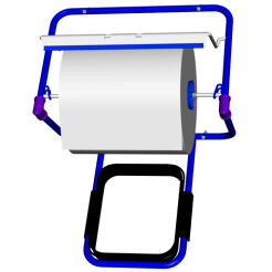 Držiak na utierku na rolke s miestom na odpadkový vrecúšok Faneco oceľ farebná