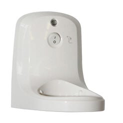 Wall mount for Starmix hotel hair dryers, white ABS plastic
