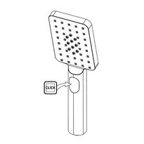 Prosty mechanizm przełączania trybów słuchawki prysznicowej ALPINIA