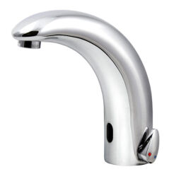 Bezdotyková umyvadlová baterie s fotokomůrkou a míchačem, připojení 3/8 pro napájení baterií