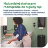 Użytkowanie czarnego dozownika Tork 565208 S5 Mini przy umywalce