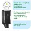 Tork 565208 S5 Mini – infografika o certyfikacie Easy-to-Use i współpracy z mydłami Tork