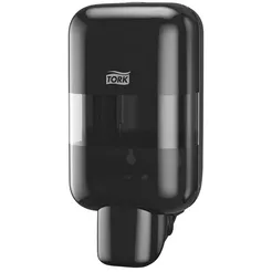 Tork mini soap and disinfection dispenser, black ABS plastic