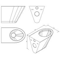 Faneco Miska WC wisząca ze stali nierdzewnej