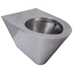 Inodoro suspendido Faneco, acero inoxidable mate