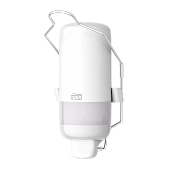 Ellbogen-Seifenspender für Tork Flüssigseife 1 Liter, weißer Kunststoff