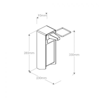 Dozownik łokciowy płynów dezynfekcyjnych Merida 1 litr stal matowa
